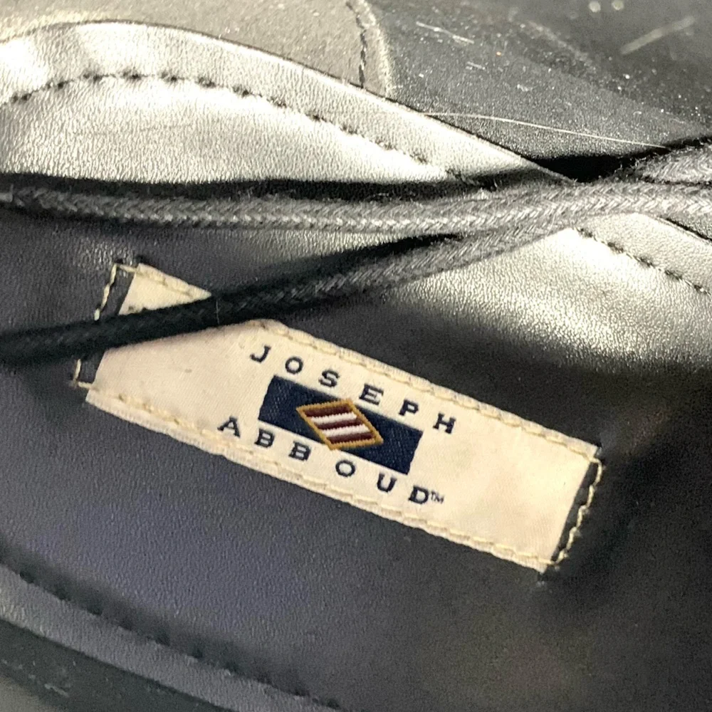 Joseph Abboud Black Pebbled Leather Chukka Boots 10.5 Classic Preppy Office